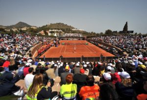 Spain vs Paraguay in Fed Cup at La Manga Club